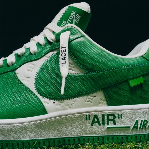 Louis Vuitton X Air Force 1 Low White Gym Green